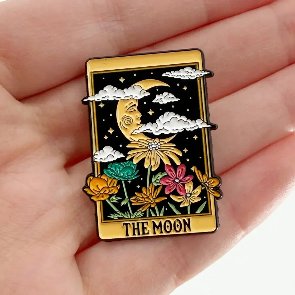 The Moon Tarot Enamel Pin